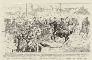 Lord Brasseyn, Victorian uuden kuvernöörin, saapuminen Melbourneen